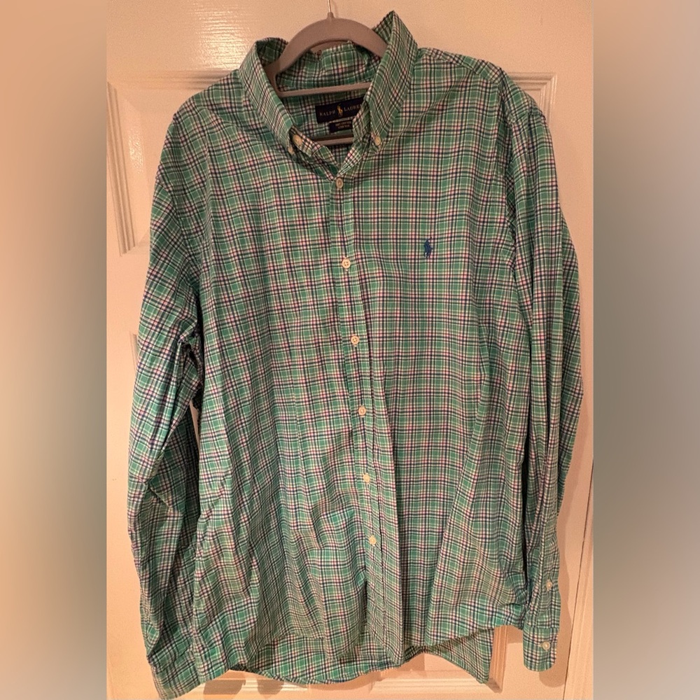 Polo Ralph Lauren Green Plaid Button Down Shirt